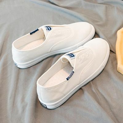Жіноче полотно Slip-On кросівки легкі дихаючі плоскі туфлі корейський стиль весна літо повсякденне взуття