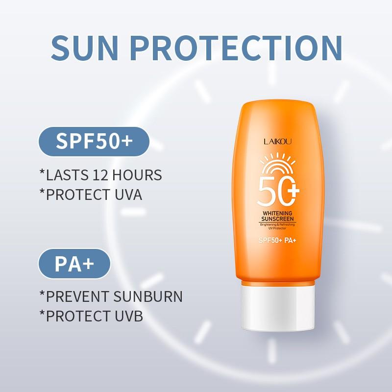 LAIKOU Sonnenschutz fürs Gesicht, UV-Schutz, Sonnenschutzcreme für den Körper, wasserfest, feuchtigkeitsspendend, LSF 50+