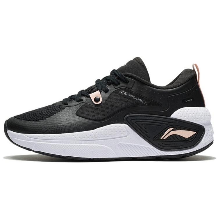 New LiNing Cushioned Anti Slip Wear Resistant And Water Resistant Low Top Casual Shoes Women's Black Pink AGLR332-1