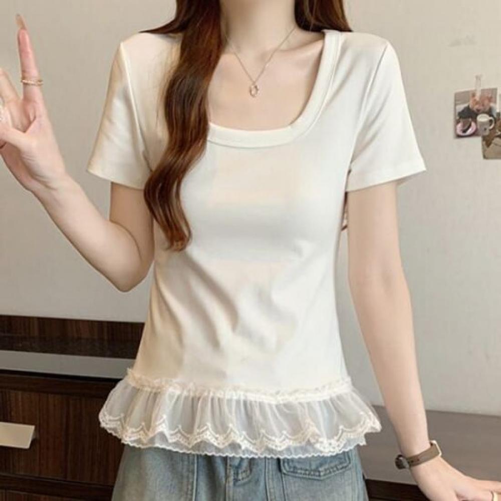 Navava U Neck Lace T shirT nT2350
