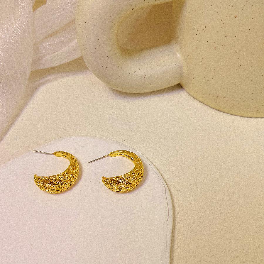 Gold Teardrop Stud Earrings: Unique High-End European and American Design