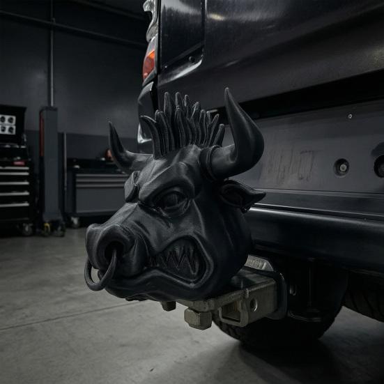 Stierenkop Trekhaak Afdekking voor 2 Inch Ontvangers 3D Geprint Grappige Trekhaakbal Beschermer Vrachtwagen Accessoire voor SUV Pick-up Auto's