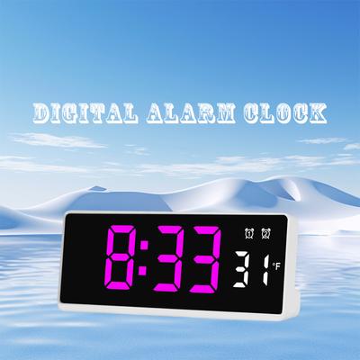 Digital Alarm Clock  LED Desk Clock Temperature Week Display  Portable Travel Clock for Bedroom Office Kitchen Home Decor
