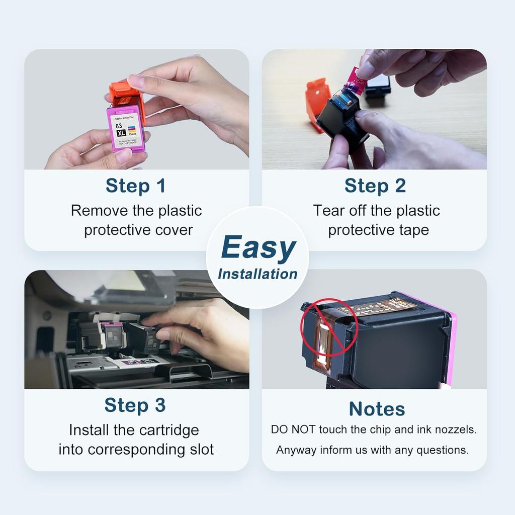 64xl Ink Cartridge Combo Pack Remanufactured Ink Cartridge Replacement for HP Ink 64 HP 64 Ink for Envy Photo 7855 7858 7100 7155 7120 6252 7800 7158