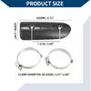 Muffler Heat Guard with Clamp/Exhaust Pipe Head Shield Cover for Motorcycle/Heat Insulation Carbon Fiber 145x62mm / 1 Set Black