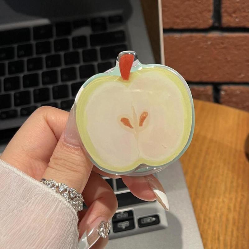 

Корейский Милый Мультяшный Магнитный Держатель для Телефона в Виде Яблока Grip-Tok Griptok Подставка для Телефона для IPhone 16 15 14 13 12 для Чехла для Телефона MagSafe чёрный