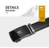 Seven Wolves Men's Classic Leather Belt with Automatic Buckle - Versatile Gift for Business and Casual Wear