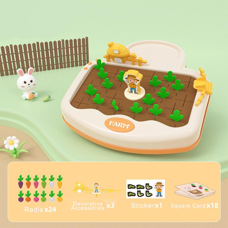 

Toddler Montessori Math Toy Radish Harvest Memory Game Number Sense Scale Learning Counting Early Education Parish Teaching AID