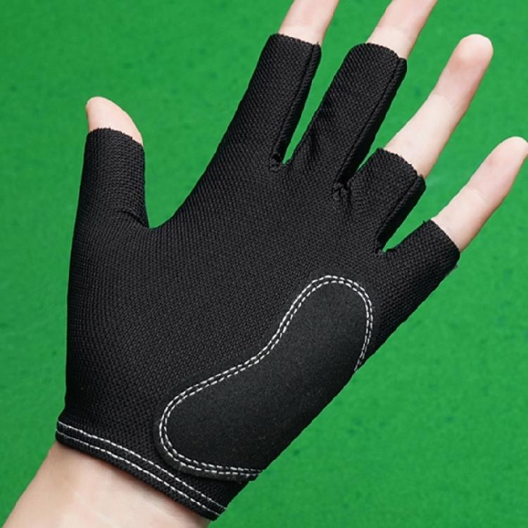 Portable Left Hands Billiards Glove Breathable Half Fingers Glove Elastic Billiard Training Gloves Fingerless Pool Mitten