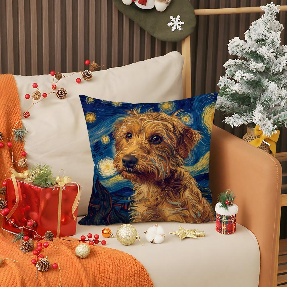

Creative Cute Starry Sky Puppy Pillow Case Printing Pillowcase Living Room Sofa Cushion Cover Bedroom Room Decor 30X30cm