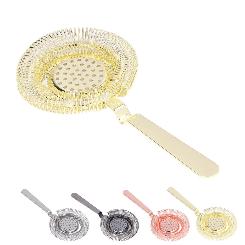 1PC Professional Stainless Steel Bar Strainer for Fine Filtering Cocktails Essential Tool for Bartending Restaurants Parties