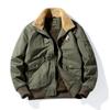 Herren Winter Samt Verdickt Lammwolle Thermisch Revers Reine Baumwolle Lässig Übergröße Tooling Wattierte Jacke Herren