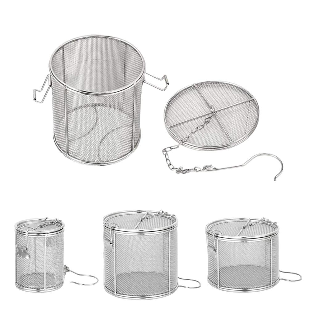 Infusore da Tè a Rete in Acciaio Inossidabile con Gancio a Catena Esteso Colino per Spezie e Condimenti Cestello per Separazione Spezie Utensili da Cucina