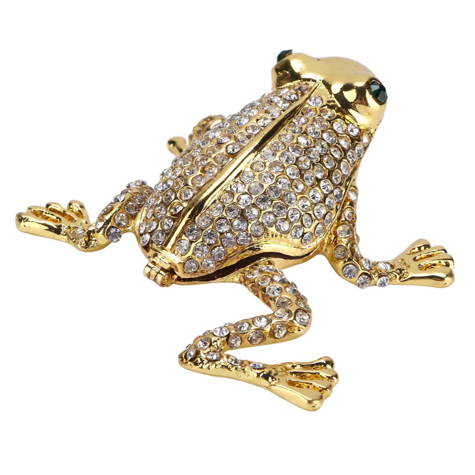 

Frog Decorations Gold Plating Diamond Frog Jewelry Collection Storage Box Decoration Gift
