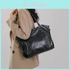 Stylish Pu Tote Bag For Women Large Capacity Casual Commuter Shoulder Bag In Black Brown And Coffee
