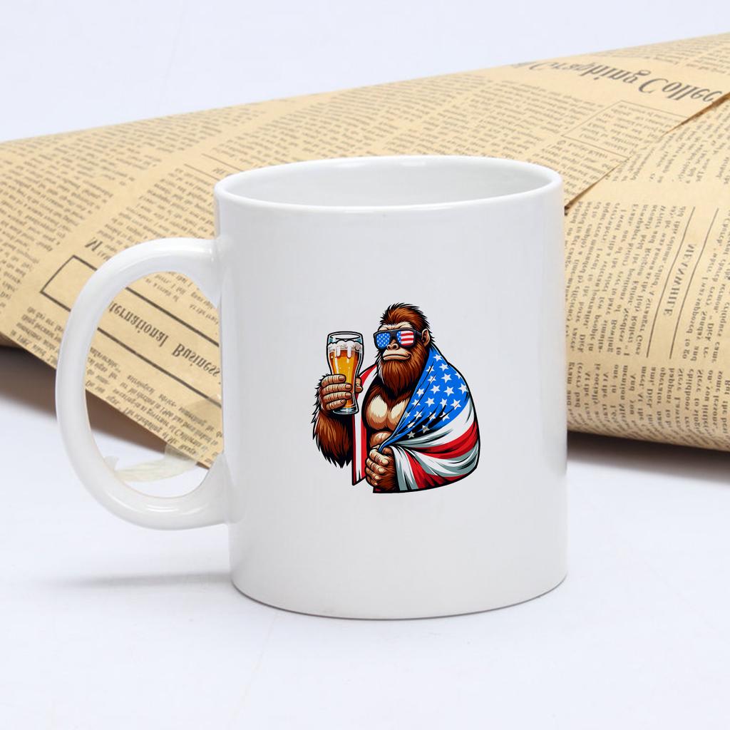 3d Print Independence Day Series 11oz Sublimation Ceramic Coffee Mug Animal Pattern Kitchen/Office Drinkware Holiday Gifts