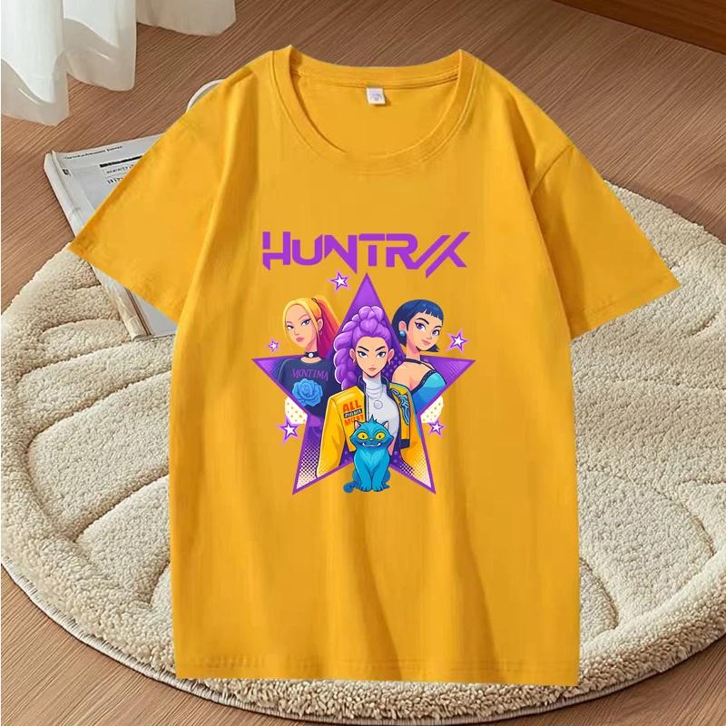 Kpop Demon Hunters Girls Graphic T Shirts Men Women Fashion Anime Short Sleeve Summer Print Unisex Tops
