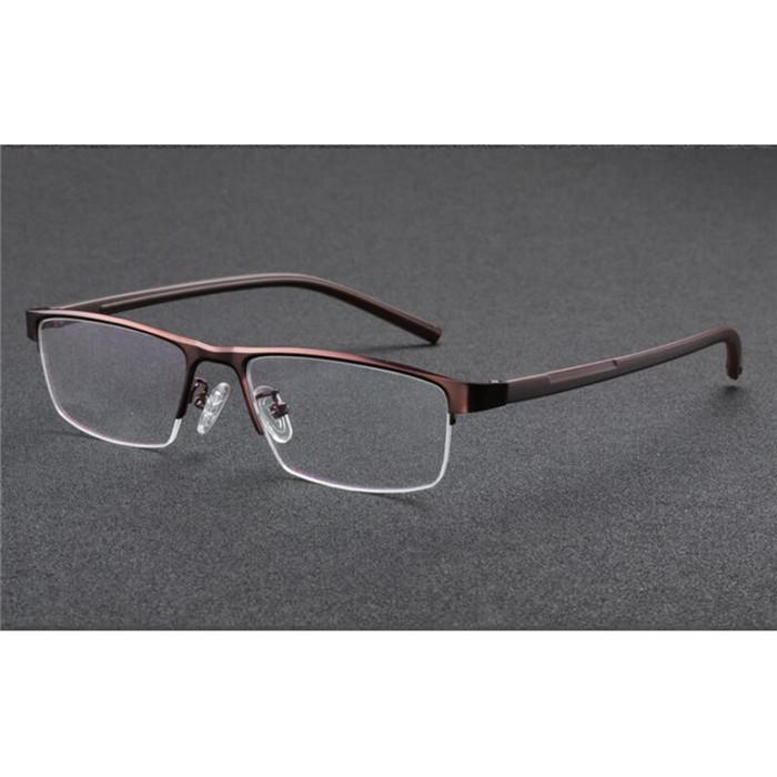 

Фотохромные очки для чтения с переходом, Оптические при близорукости, дальнозоркости, Индивидуальная сила +Rx -Rx, Металлическая оправа с футляром, Солнцезащитные очки UV400 +6.0