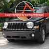 Front Light Headlight Bezels Ring Cover Trim Fit for 2011-2017 Jeep Patriot