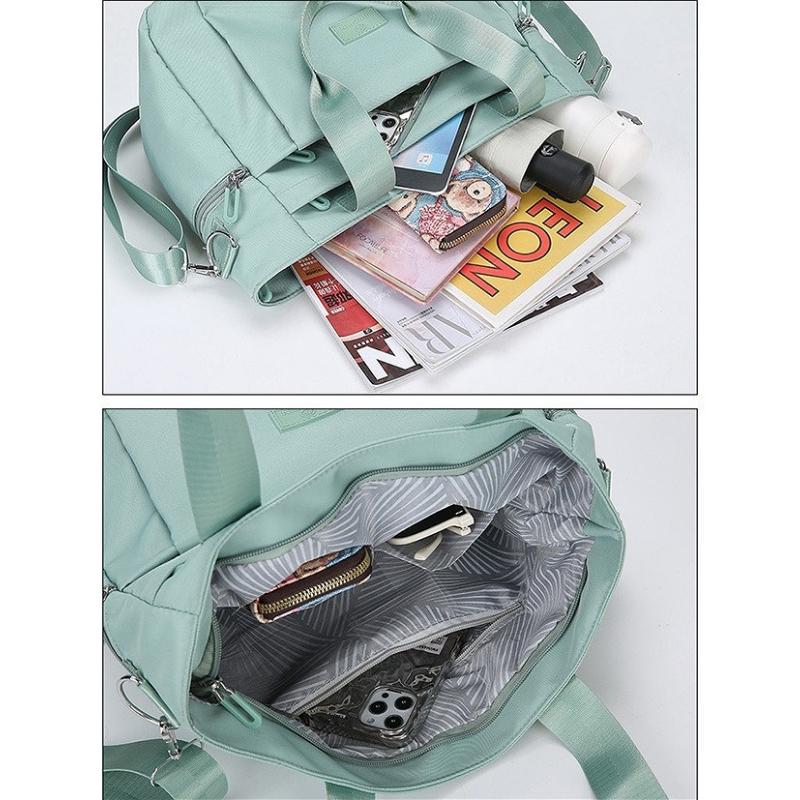 Women’s Large Capacity Nylon Tote Bag Waterproof Shoulder Handbag Casual Crossbody Bag Multi Pocket Travel Work Shopping Purse