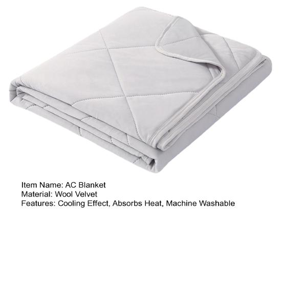 Cooling AC Sleep Blanket 3 Layers Summer Blanket Absorbs Heat Prevents Night Sweats Lightweight Heat Dissipation Portable Sofa Living Room Blanket
