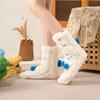 Women's Winter Socks Funny Thickened Warm Medium Tube Sock Warm Kawaii Cartoon Home Floor Coral Velvet Girls Fluffy Stockings
