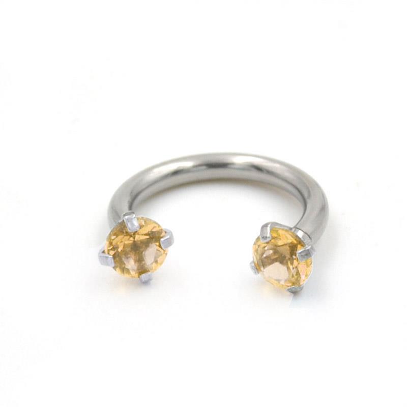 Titanium Hinged Segment Double Diamond U Shape Nose Ring Clicker Ear Cartilage Tragus Helix Lip Body Piercing Fashion Jewelry