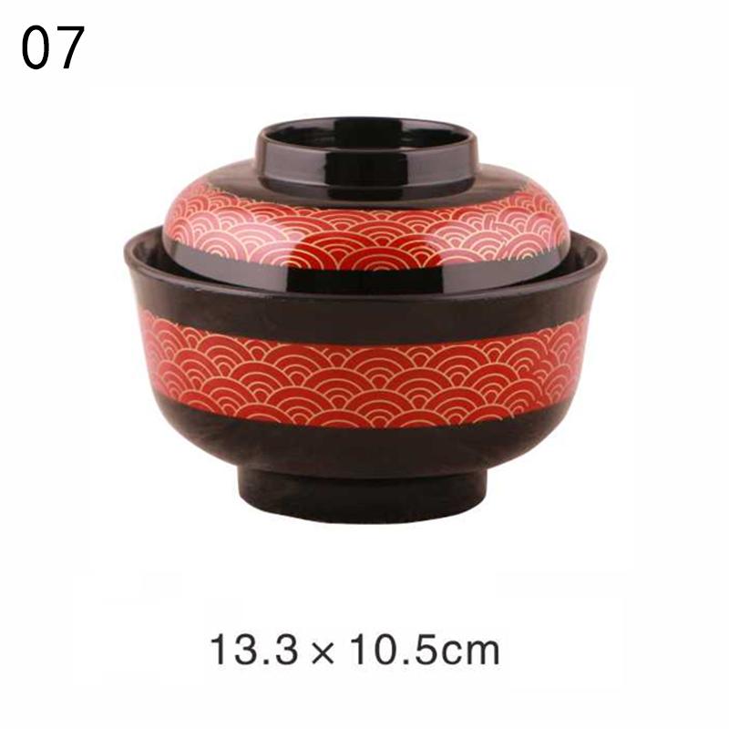 Japanese Style Miso Bowl With Lid Salad Rice Ramen Soup Bowls Udon Bowls Restaurant Ramen Noodles Container Tableware