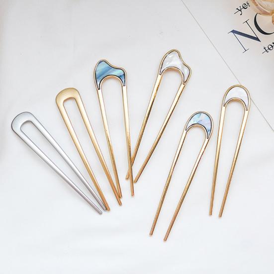 Hair Fork U Shape Hair Jewelry Alloy Girls Hair Stick for Daily Wear