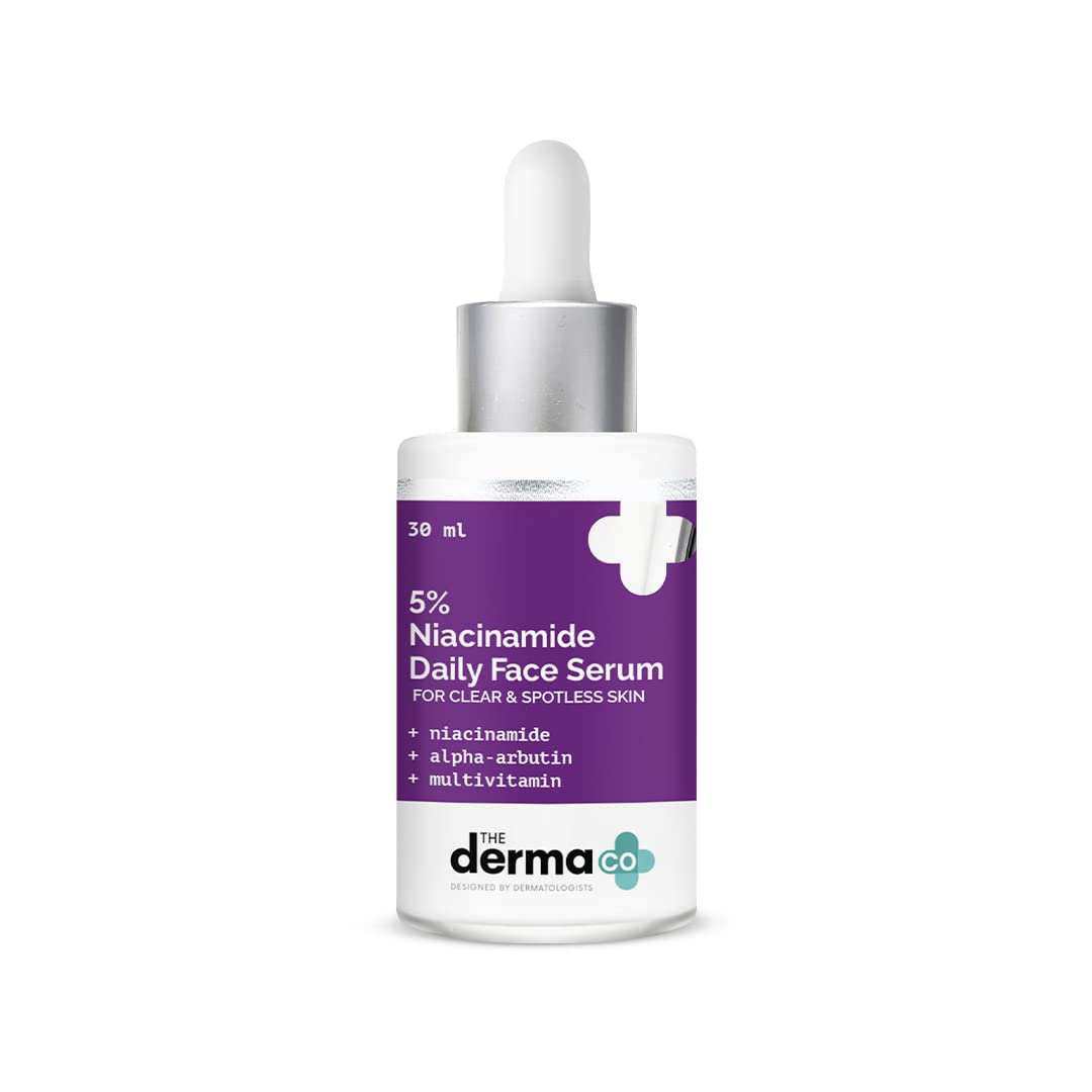 The Derma Co 5% Niacinamide Face Serum with Alpha Arbutin & Multivitamins for Clear Skin 30ml