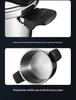 304 Triple-Layer Steel Thick Pressure Cooker - Large Capacity, Explosion-Proof Design for Gas and Induction Cooking