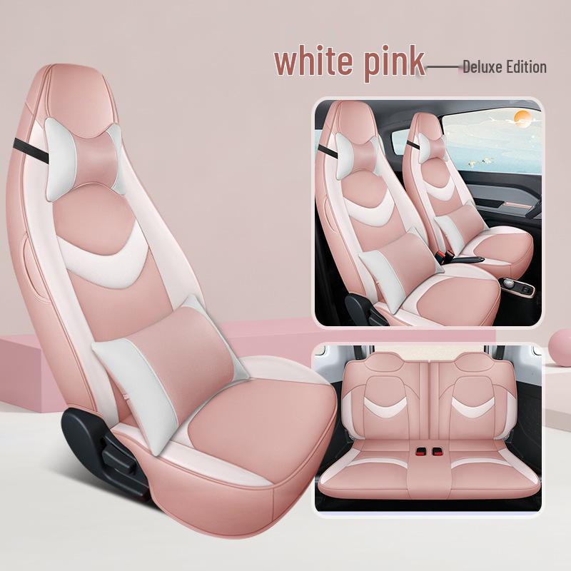 All-Season Chery QQ Ice Cream Car Seat Covers: Full Coverage Waffle Cone Milkshake Design