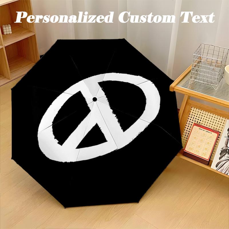 8‑Rib Automatic Umbrella, Peaceminusone Design Foldable Umbrella for Sun Rain Protection Travel