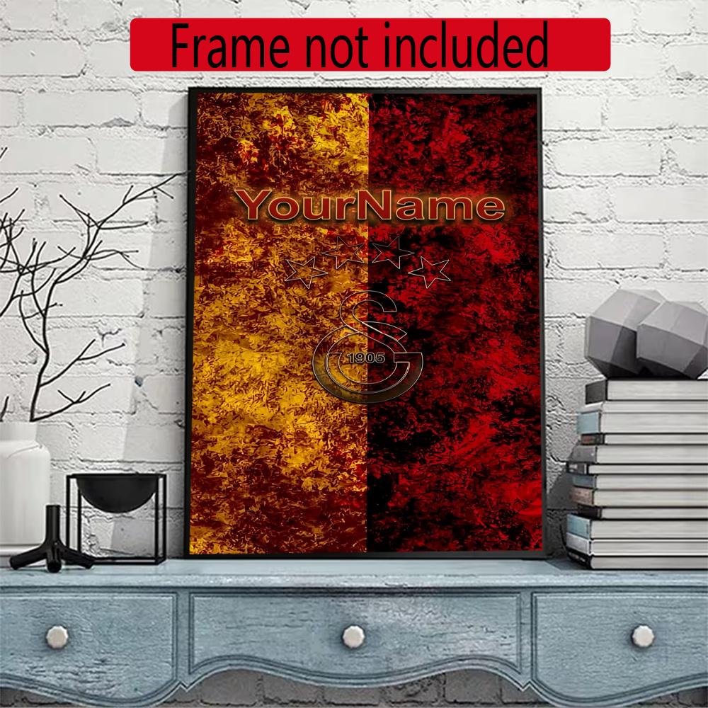 Galatasaray Customize Your Name Diamond Painting Round Diamond Diy Frameless Holiday Artwork Suitable For Home Office Wall Decoration