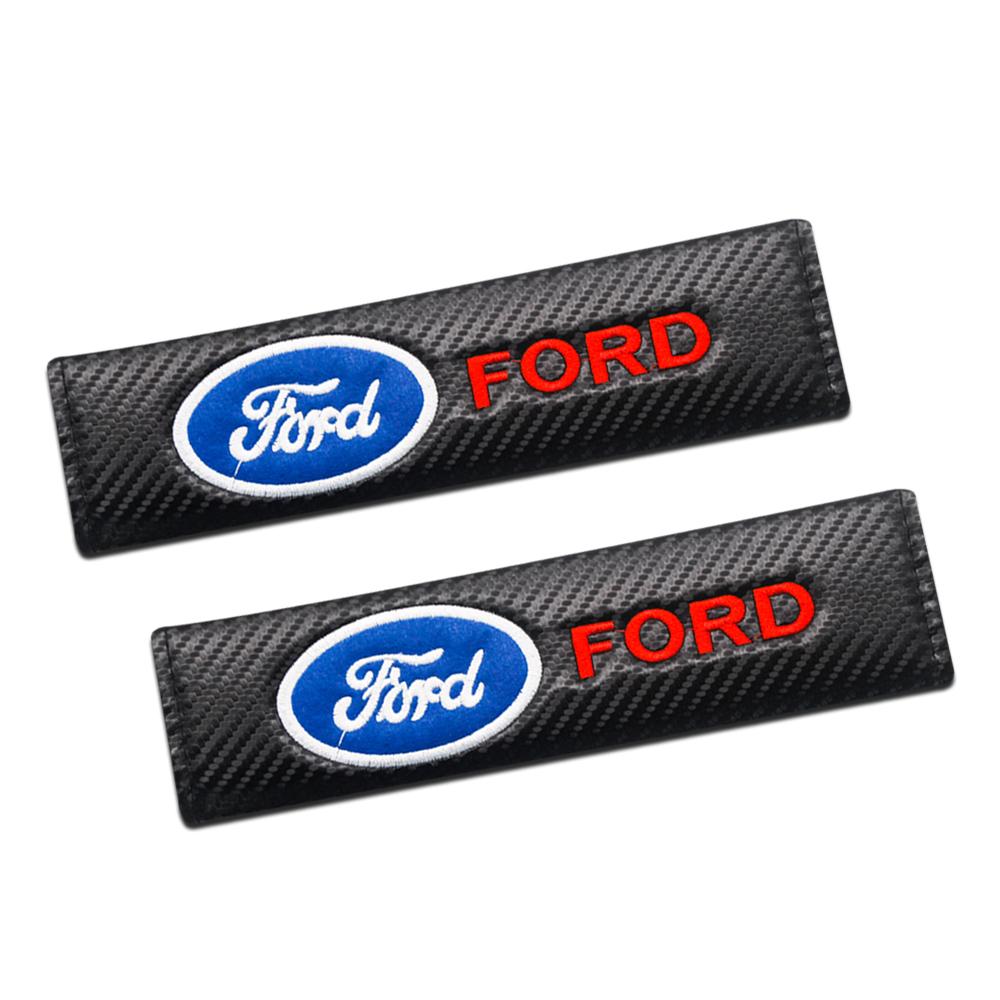 For Ford F MK42Pcs PU Leather Car Seat Belts Cover Universal Auto Interior Decor Shoulder Protection For Ford Focus mk2 mk3 Fiesta mk7 Ranger
