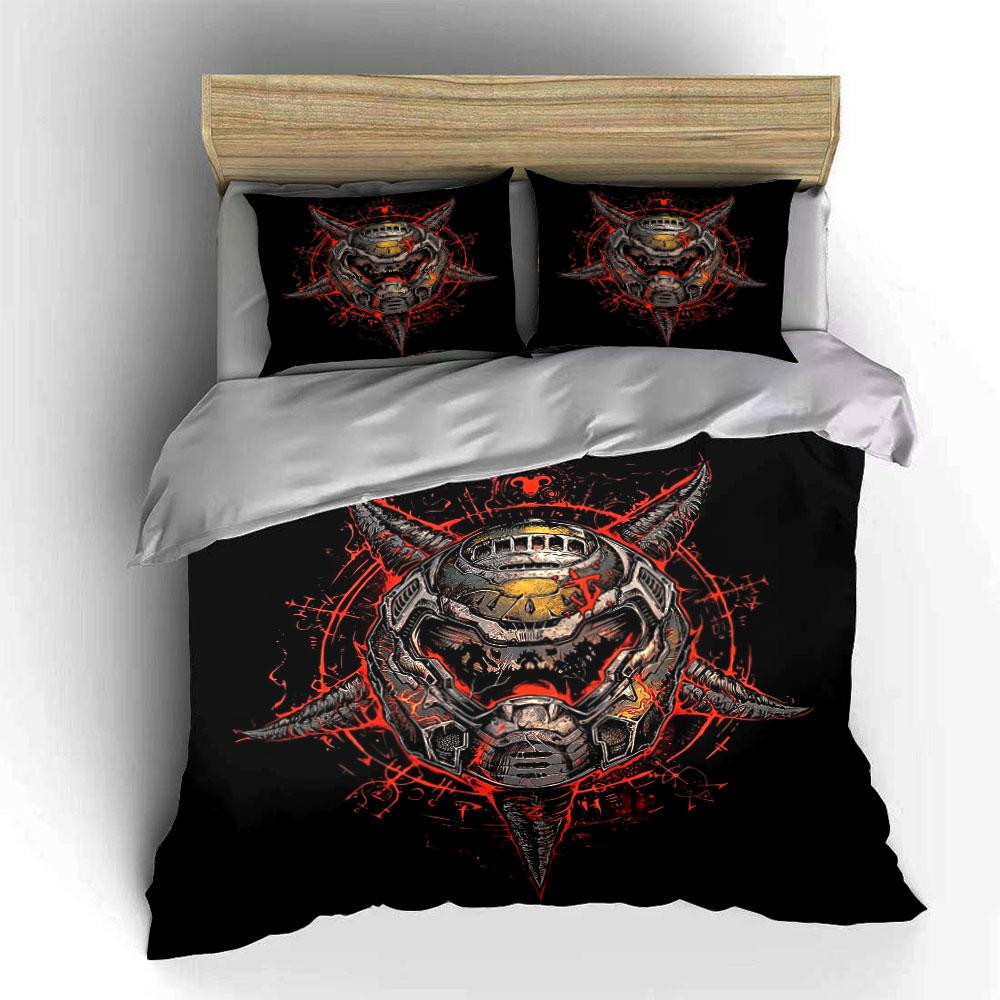 Skull Art Three-Piece Set Soft Comfortable Duvet Cover Bedding Set Included 1*Duvet Cover & 2*Pillowcases, Gift