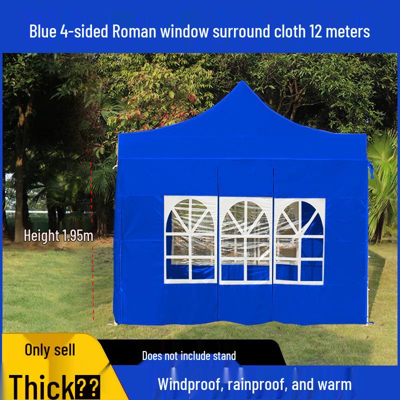 Transparent Tent Side Panel: Windproof & Waterproof Outdoor Canopy Enclosure with Thick Fabric and Durable Edging