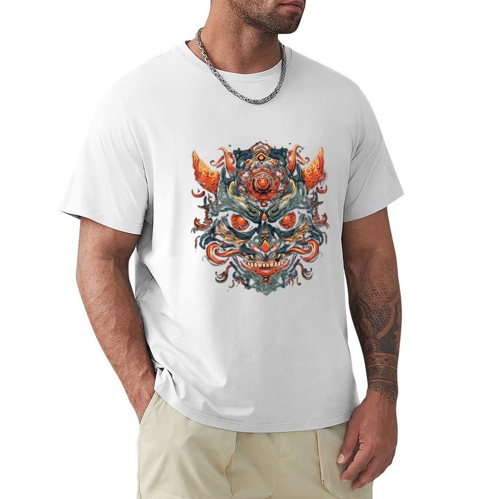 Oni mask 6 TShirt rapper graphic tees plus size tops funny t shirts men