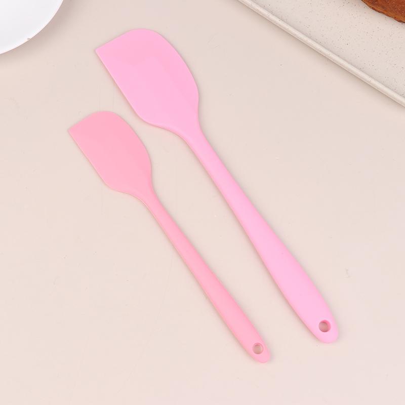 2Pcs Silicone Spatula Set Cake Butter Cream Spatula Kitchen Baking Mixing Tool Non Stick Scraper Chocolate Spreader Smoother