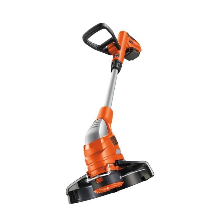 Coupe-bordure électrique BLACK+DECKER - GLC1823L20-QW - 18V - 23 cm - Avec batterie 18V - tête pivotante - tube télescopique
