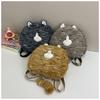 Cute Cat Plush Backpack With Tail Design Tote Bag Suitable For Commuting Daily