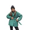 Winter New Thickened Lapel Waist-Tight Cotton Coat Women Slim Fit Solid Color Warm Padded Jacket Outerwear