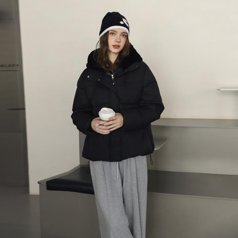 

Зимняя новая женская плюшевая стеганая куртка с капюшоном в стиле пэчворк, модная универсальная трендовая куртка M