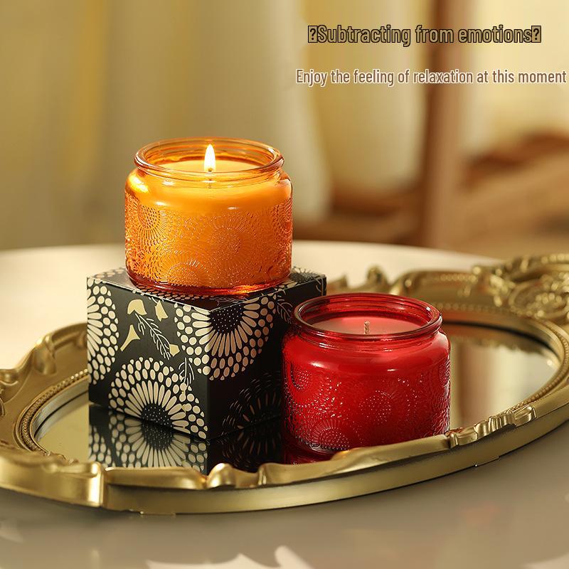Elegant Soy Wax Scented Candle Gift Box - High-End Birthday Souvenir & Decorative Ornament