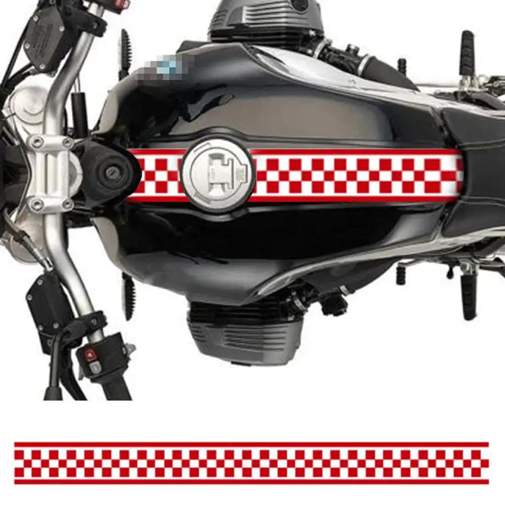 50cm/20inch Motocicletă Dungi Racing Carouri Decalcomanii Rezervor Autocolante Decorative DIY Autocolant Rezervor Combustibil Autocolante Motor Impermeabile