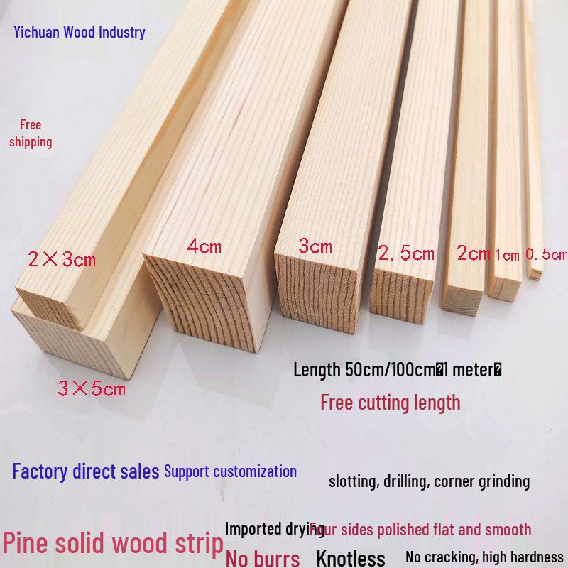 

Ручна робота Смужки та блоки з китайської сосни для самостійного виготовлення моделей 10x10mm-100mm