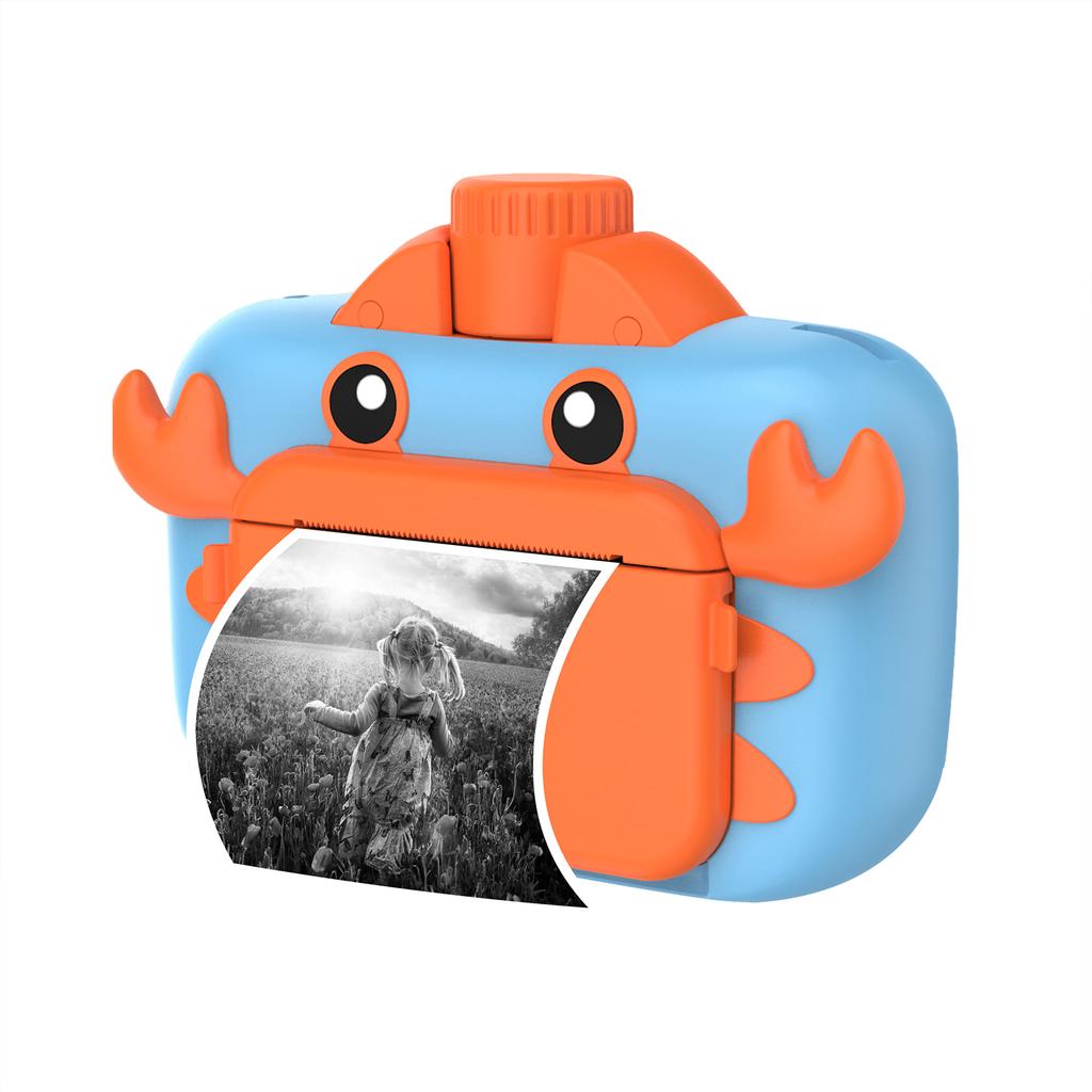 Aranyos gyerek azonnali fényképezőgép 1080P Kids digitális fényképezőgép Gyermek azonnali nyomtatási kamera 180 fokkal forgatható