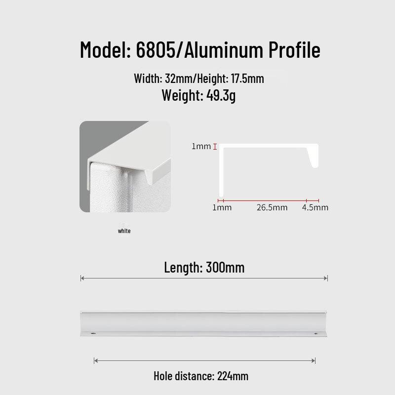 Modern Minimalist Black Invisible Handle for Cabinet Doors and Drawers