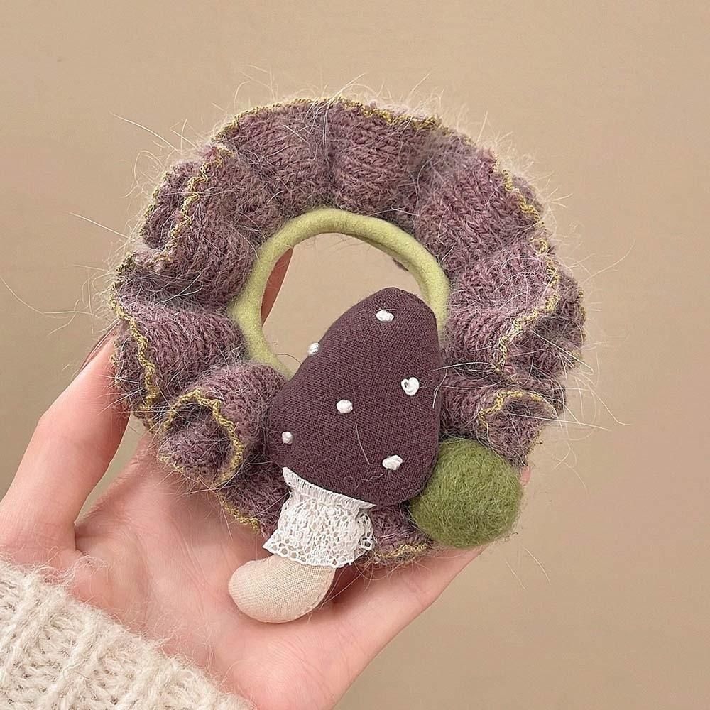 Embroidered Cartoon Animal Hair Rope Large Intestine Circle Bun Rubber Bands Horse Scrunchie  Women