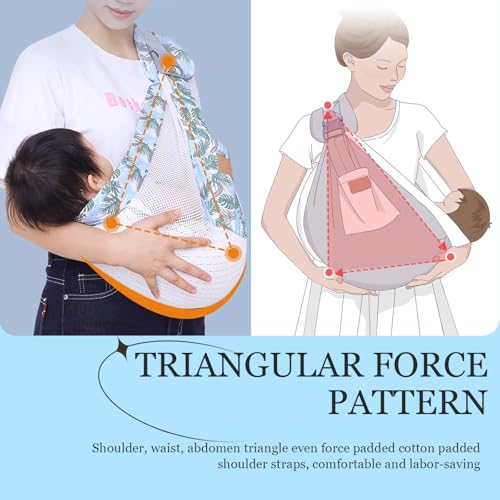 Multifunctional Baby Wrap Carrier for Newborns 0-36 Months, Adjustable Breathable Cotton Sling, Front Carry, Holds Up to 20 kg